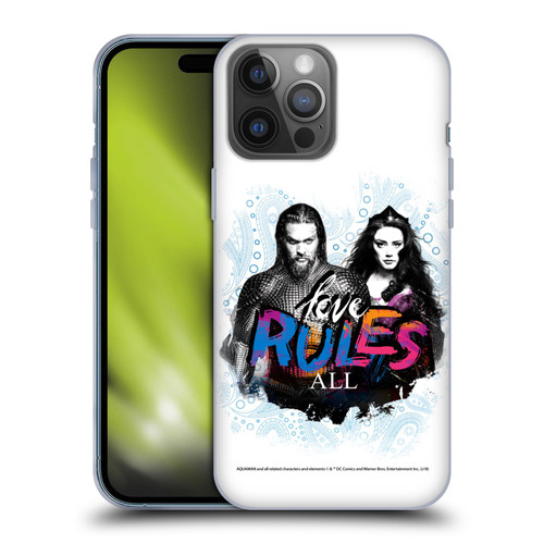 Aquaman Movie Graphics Love Rules All Soft Gel Case for Apple iPhone 14 Pro Max