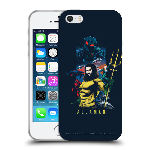 Aquaman Movie Graphics Poster Soft Gel Case for Apple iPhone 5 / 5s / iPhone SE 2016