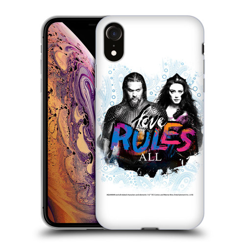 Aquaman Movie Graphics Love Rules All Soft Gel Case for Apple iPhone XR