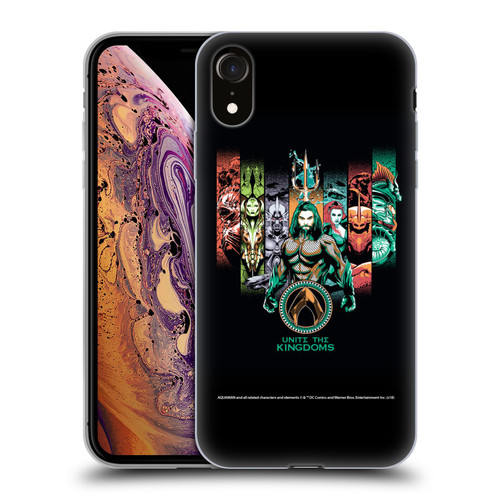 Aquaman Movie Graphics Unite The Kingdoms Soft Gel Case for Apple iPhone XR