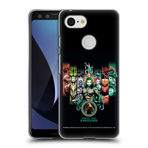 Aquaman Movie Graphics Unite The Kingdoms Soft Gel Case for Google Pixel 3