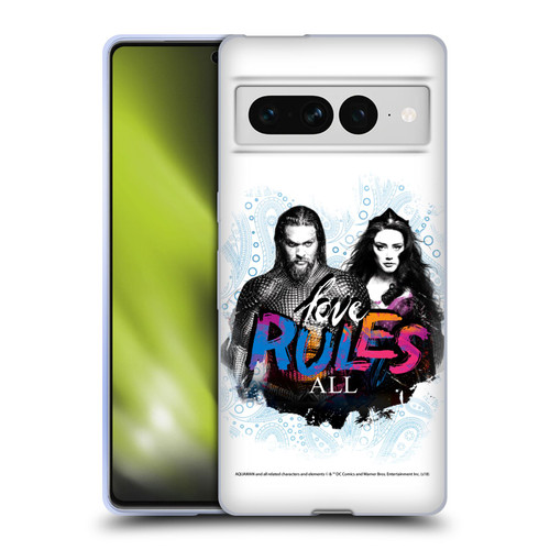 Aquaman Movie Graphics Love Rules All Soft Gel Case for Google Pixel 7 Pro