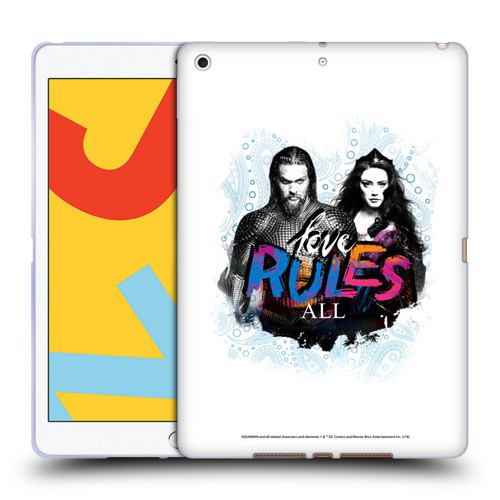 Aquaman Movie Graphics Love Rules All Soft Gel Case for Apple iPad 10.2 2019/2020/2021