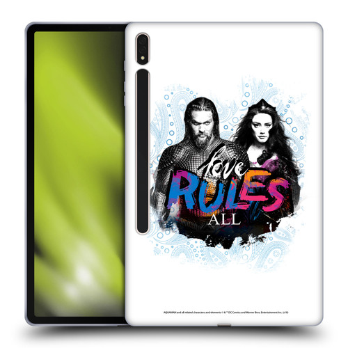 Aquaman Movie Graphics Love Rules All Soft Gel Case for Samsung Galaxy Tab S8 Plus