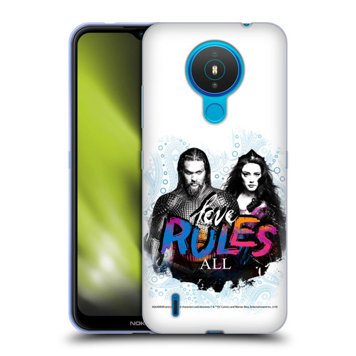 Aquaman Movie Graphics Love Rules All Soft Gel Case for Nokia 1.4