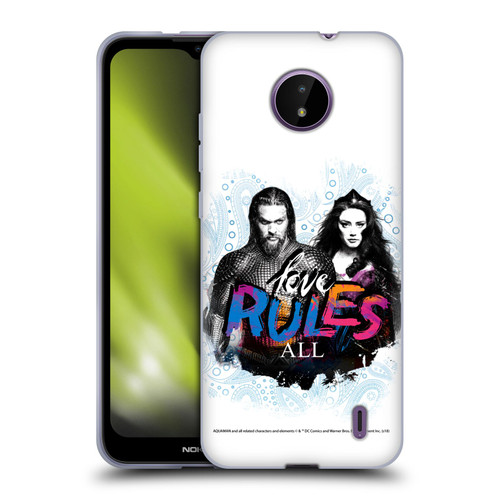 Aquaman Movie Graphics Love Rules All Soft Gel Case for Nokia C10 / C20