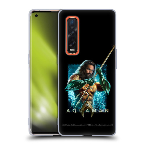 Aquaman Movie Graphics Trident of Atlan 1 Soft Gel Case for OPPO Find X2 Pro 5G