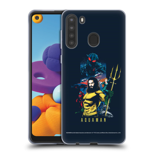 Aquaman Movie Graphics Poster Soft Gel Case for Samsung Galaxy A21 (2020)