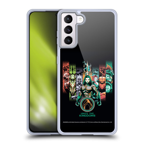 Aquaman Movie Graphics Unite The Kingdoms Soft Gel Case for Samsung Galaxy S21+ 5G