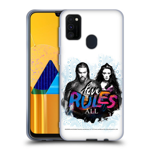 Aquaman Movie Graphics Love Rules All Soft Gel Case for Samsung Galaxy M30s (2019)/M21 (2020)