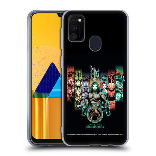 Aquaman Movie Graphics Unite The Kingdoms Soft Gel Case for Samsung Galaxy M30s (2019)/M21 (2020)