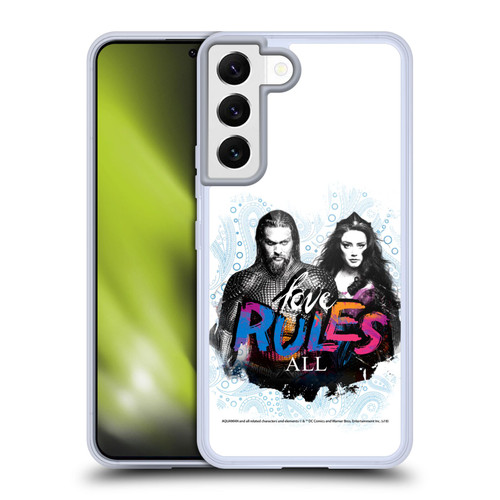 Aquaman Movie Graphics Love Rules All Soft Gel Case for Samsung Galaxy S22 5G