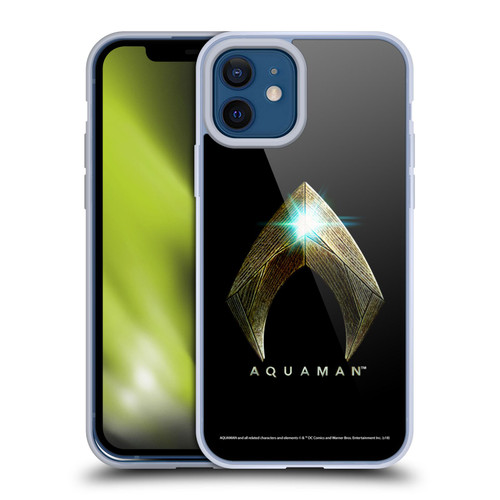 Aquaman Movie Logo Main Black Soft Gel Case for Apple iPhone 12 / iPhone 12 Pro