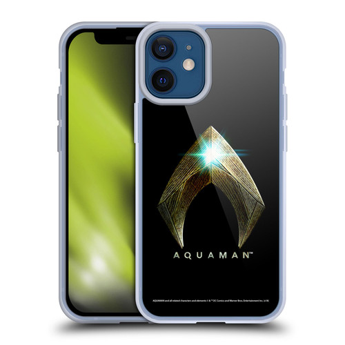 Aquaman Movie Logo Main Black Soft Gel Case for Apple iPhone 12 Mini