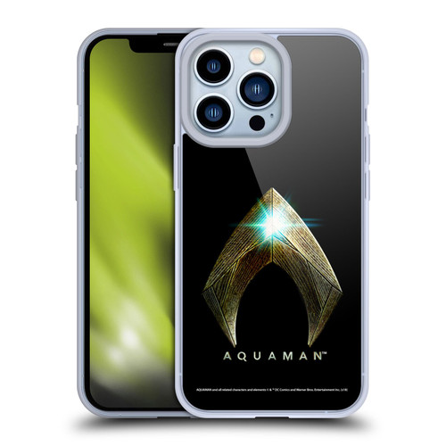 Aquaman Movie Logo Main Black Soft Gel Case for Apple iPhone 13 Pro