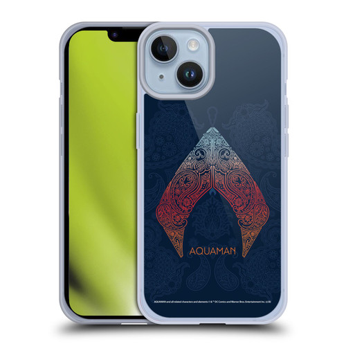 Aquaman Movie Logo Paisley Soft Gel Case for Apple iPhone 14