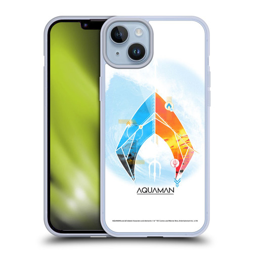 Aquaman Movie Logo Trident of Atlan Soft Gel Case for Apple iPhone 14 Plus