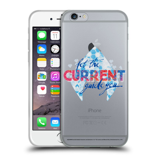 Aquaman Movie Logo Typography Soft Gel Case for Apple iPhone 6 / iPhone 6s