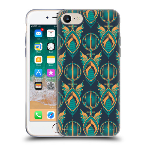 Aquaman Movie Logo Pattern Soft Gel Case for Apple iPhone 7 / 8 / SE 2020 & 2022