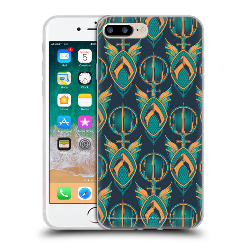 Aquaman Movie Logo Pattern Soft Gel Case for Apple iPhone 7 Plus / iPhone 8 Plus