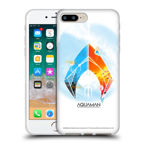 Aquaman Movie Logo Trident of Atlan Soft Gel Case for Apple iPhone 7 Plus / iPhone 8 Plus