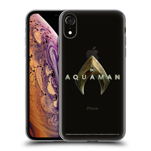Aquaman Movie Logo Main Soft Gel Case for Apple iPhone XR