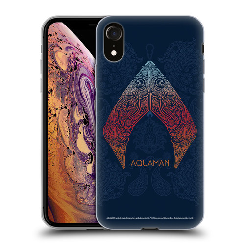 Aquaman Movie Logo Paisley Soft Gel Case for Apple iPhone XR