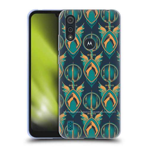 Aquaman Movie Logo Pattern Soft Gel Case for Motorola Moto E6s (2020)