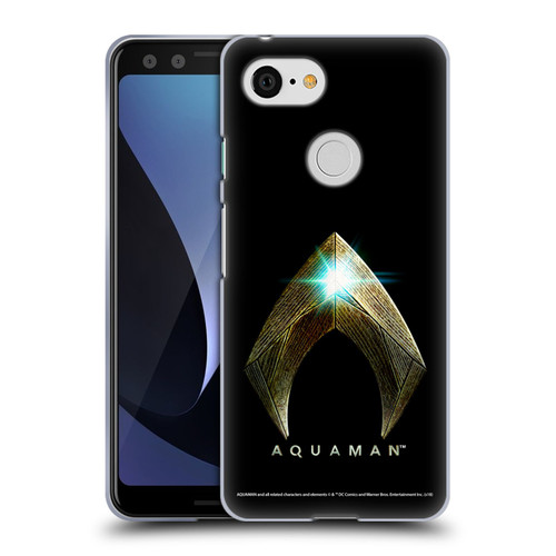 Aquaman Movie Logo Main Black Soft Gel Case for Google Pixel 3