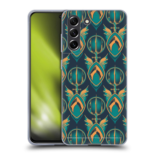Aquaman Movie Logo Pattern Soft Gel Case for Samsung Galaxy S21 FE 5G