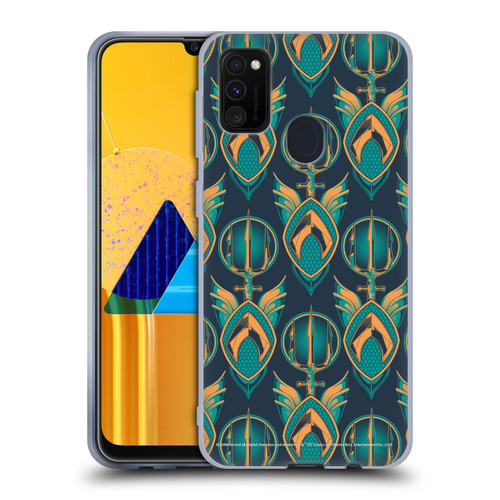 Aquaman Movie Logo Pattern Soft Gel Case for Samsung Galaxy M30s (2019)/M21 (2020)
