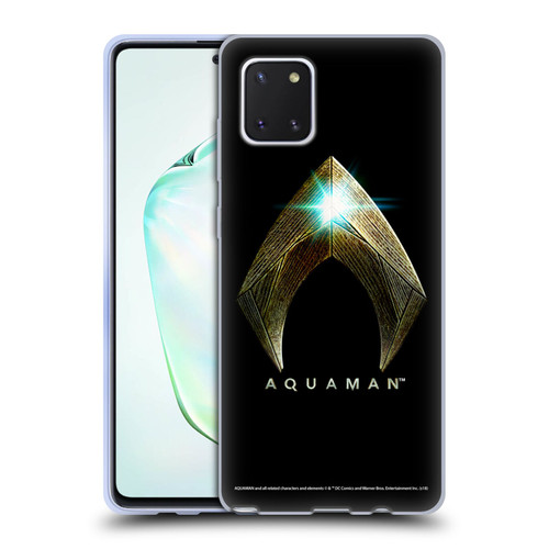 Aquaman Movie Logo Main Black Soft Gel Case for Samsung Galaxy Note10 Lite