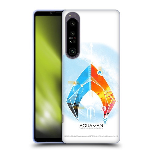 Aquaman Movie Logo Trident of Atlan Soft Gel Case for Sony Xperia 1 IV