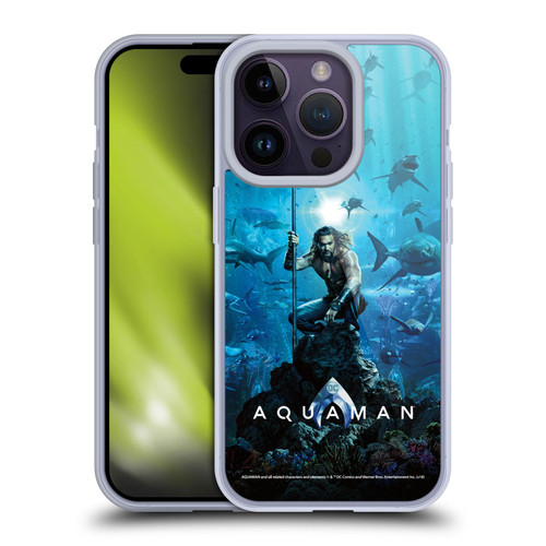 Aquaman Movie Posters Marine Telepathy Soft Gel Case for Apple iPhone 14 Pro