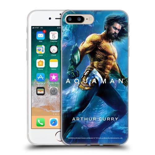 Aquaman Movie Posters Arthur Curry Soft Gel Case for Apple iPhone 7 Plus / iPhone 8 Plus