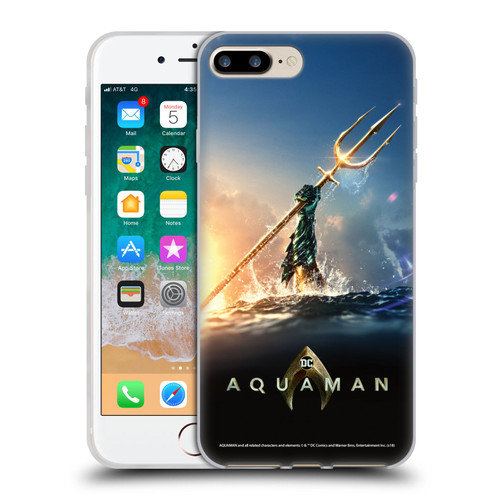 Aquaman Movie Posters Trident of Atlan Soft Gel Case for Apple iPhone 7 Plus / iPhone 8 Plus