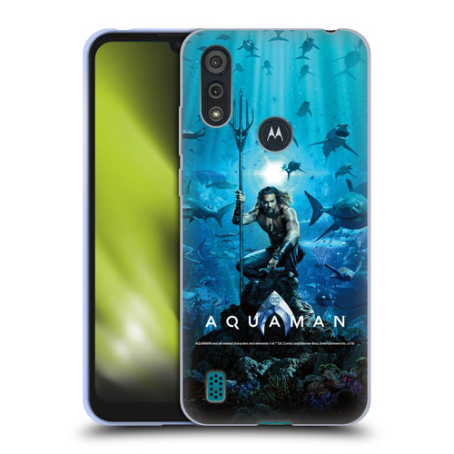 Aquaman Movie Posters Marine Telepathy Soft Gel Case for Motorola Moto E6s (2020)