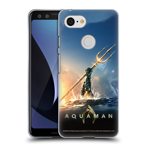 Aquaman Movie Posters Trident of Atlan Soft Gel Case for Google Pixel 3