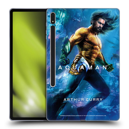 Aquaman Movie Posters Arthur Curry Soft Gel Case for Samsung Galaxy Tab S8 Plus