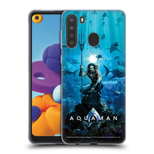 Aquaman Movie Posters Marine Telepathy Soft Gel Case for Samsung Galaxy A21 (2020)