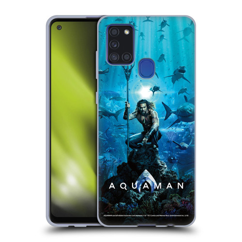 Aquaman Movie Posters Marine Telepathy Soft Gel Case for Samsung Galaxy A21s (2020)