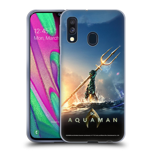Aquaman Movie Posters Trident of Atlan Soft Gel Case for Samsung Galaxy A40 (2019)