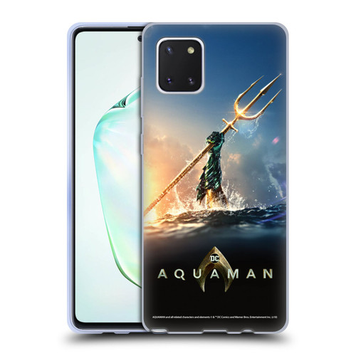 Aquaman Movie Posters Trident of Atlan Soft Gel Case for Samsung Galaxy Note10 Lite