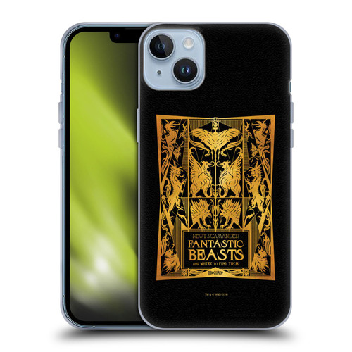 Fantastic Beasts The Crimes Of Grindelwald Art Nouveau Book Cover Soft Gel Case for Apple iPhone 14 Plus