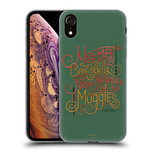 Fantastic Beasts The Crimes Of Grindelwald Art Nouveau Muggles Soft Gel Case for Apple iPhone XR