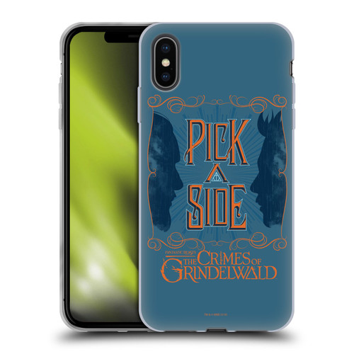 Fantastic Beasts The Crimes Of Grindelwald Art Nouveau Pick A Side Soft Gel Case for Apple iPhone XS Max