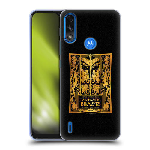 Fantastic Beasts The Crimes Of Grindelwald Art Nouveau Book Cover Soft Gel Case for Motorola Moto E7 Power / Moto E7i Power