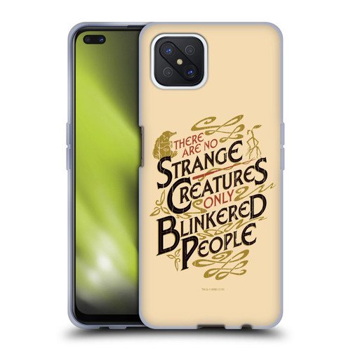 Fantastic Beasts The Crimes Of Grindelwald Art Nouveau Strange Creatures Soft Gel Case for OPPO Reno4 Z 5G