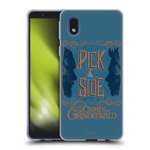 Fantastic Beasts The Crimes Of Grindelwald Art Nouveau Pick A Side Soft Gel Case for Samsung Galaxy A01 Core (2020)