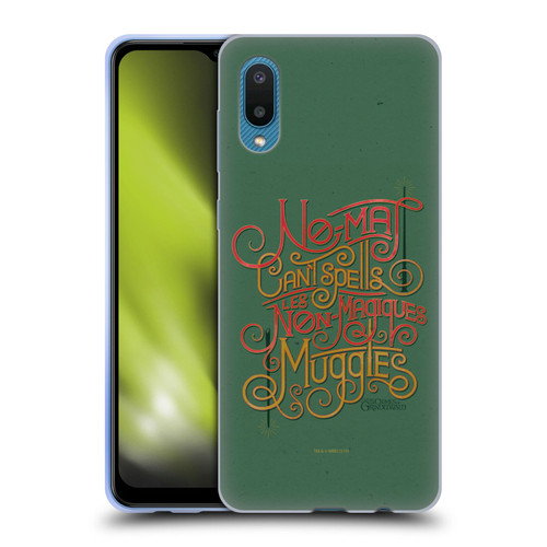 Fantastic Beasts The Crimes Of Grindelwald Art Nouveau Muggles Soft Gel Case for Samsung Galaxy A02/M02 (2021)